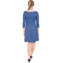 Queen Blue	 - 	Quarter Sleeve Front Wrap Dress View2