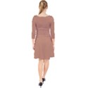 Sand Stone Brown	 - 	Quarter Sleeve Front Wrap Dress View2