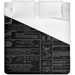 Black Background With Text Overlay Mathematics Trigonometry Duvet Cover (king Size)