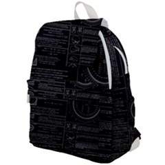 Black Background With Text Overlay Mathematics Trigonometry Top Flap Backpack