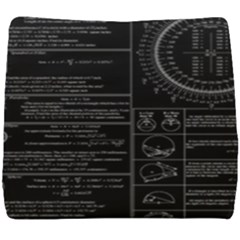 Black Background With Text Overlay Mathematics Trigonometry Seat Cushion by Jancukart