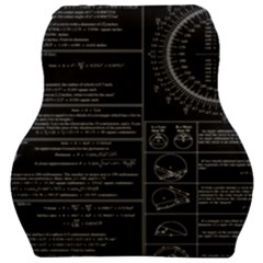 Black Background With Text Overlay Mathematics Trigonometry Car Seat Velour Cushion  by Jancukart