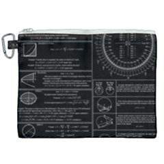 Black Background With Text Overlay Mathematics Trigonometry Canvas Cosmetic Bag (xxl) by Jancukart