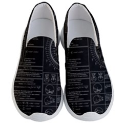 Black Background With Text Overlay Mathematics Trigonometry Men s Lightweight Slip Ons