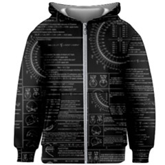 Black Background With Text Overlay Mathematics Trigonometry Kids  Zipper Hoodie Without Drawstring by Jancukart