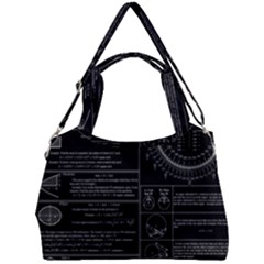 Black Background With Text Overlay Mathematics Trigonometry Double Compartment Shoulder Bag