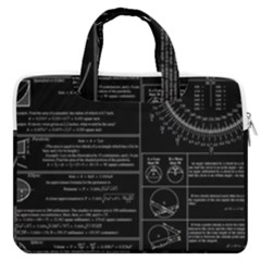 Black Background With Text Overlay Mathematics Trigonometry Macbook Pro 13  Double Pocket Laptop Bag