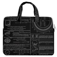 Black Background With Text Overlay Mathematics Trigonometry Macbook Pro 16  Double Pocket Laptop Bag 