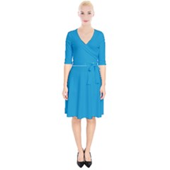 Cerulean Blue	 - 	wrap Up Cocktail Dress by ColorfulDresses