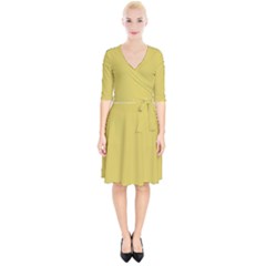 Ceylon Yellow	 - 	wrap Up Cocktail Dress by ColorfulDresses