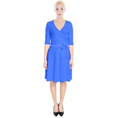 Ribbon Blue	 - 	wrap Up Cocktail Dress by ColorfulDresses