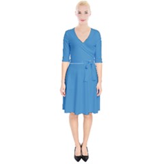 Regatta Blue	 - 	wrap Up Cocktail Dress by ColorfulDresses