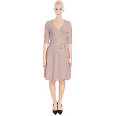 Toasted Almond Brown	 - 	wrap Up Cocktail Dress by ColorfulDresses