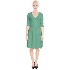 Shiny Shamrock Green	 - 	wrap Up Cocktail Dress by ColorfulDresses