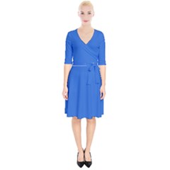 Celtic Blue	 - 	wrap Up Cocktail Dress by ColorfulDresses