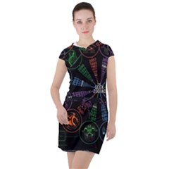 Zodiac Geek Drawstring Hooded Dress