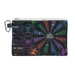 Zodiac Geek Canvas Cosmetic Bag (large)