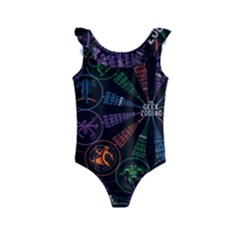 Zodiac Geek Kids  Frill Swimsuit