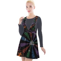 Zodiac Geek Plunge Pinafore Velour Dress