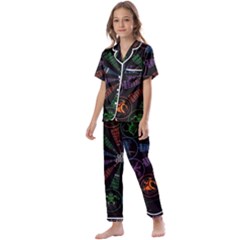 Zodiac Geek Kids  Satin Short Sleeve Pajamas Set