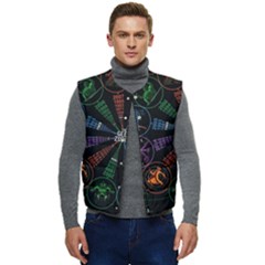 Zodiac Geek Men s Short Button Up Puffer Vest	