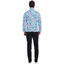 Pink And Blue Floral Wallpaper Men s Bomber Jacket View4