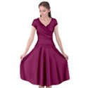 Plum Pie	 - 	Cap Sleeve Wrap Front Dress View1