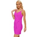 Razzle Dazzle Rose Pink	 - 	Wrap Tie Front Dress View2