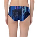 Night Music The City Neon Background Synth Retrowave Mid-Waist Bikini Bottoms View2