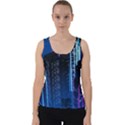 Night Music The City Neon Background Synth Retrowave Velvet Tank Top View1