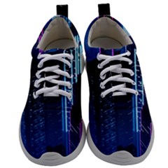 Night Music The City Neon Background Synth Retrowave Mens Athletic Shoes