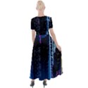 Night Music The City Neon Background Synth Retrowave Button Up Short Sleeve Maxi Dress View2