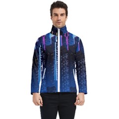 Night Music The City Neon Background Synth Retrowave Men s Bomber Jacket