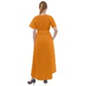 Apricot Orange	 - 	Front Wrap High Low Dress View2