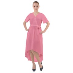 Miller Pink	 - 	front Wrap High Low Dress by ColorfulDresses