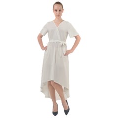 Coconut Milk	 - 	front Wrap High Low Dress by ColorfulDresses