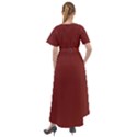 Persian Plum Brown	 - 	Front Wrap High Low Dress View2