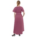 China Rose	 - 	Front Wrap High Low Dress View2