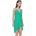 Caribbean Green	 - 	Wrap Frill Dress View3