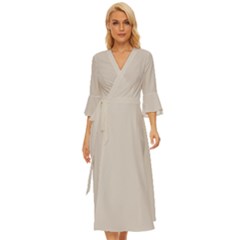 Abalone Grey	 - 	midsummer Wrap Dress by ColorfulDresses