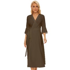 Espresso Brown	 - 	midsummer Wrap Dress by ColorfulDresses