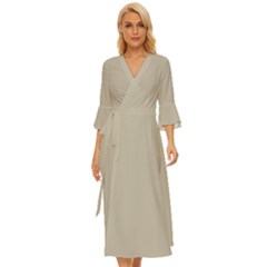 Silver Plated Grey	 - 	midsummer Wrap Dress by ColorfulDresses