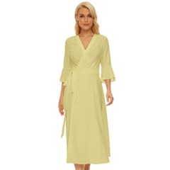 Yellow Iris	 - 	midsummer Wrap Dress by ColorfulDresses