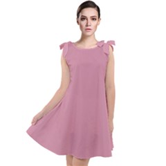 Cashmere Rose Pink	 - 	tie Up Tunic Dress by ColorfulDresses