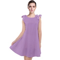 African Purple	 - 	tie Up Tunic Dress by ColorfulDresses