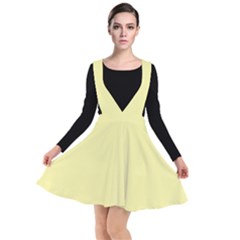 Banana Yellow	 - 	plunge Pinafore Dress