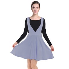 Manatee Grey	 - 	plunge Pinafore Dress by ColorfulDresses