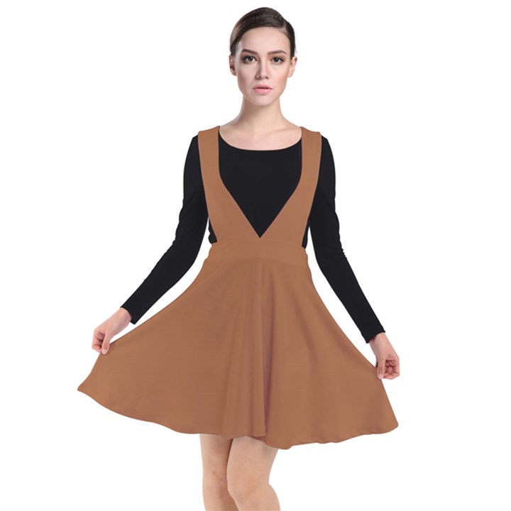 Meerkat Brown	 - 	Plunge Pinafore Dress