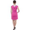 Brilliant Rose Pink	 - 	Drawstring Hooded Dress View2