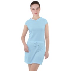 Robin Egg Blue	 - 	drawstring Hooded Dress by ColorfulDresses